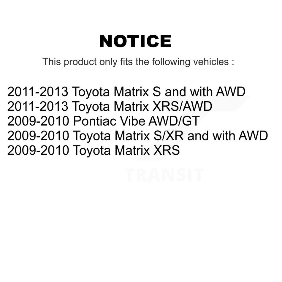 Rear Coated Disc Brake Rotor (1 Piece Only) GCR-580705 For Toyota Matrix Pontiac Vibe