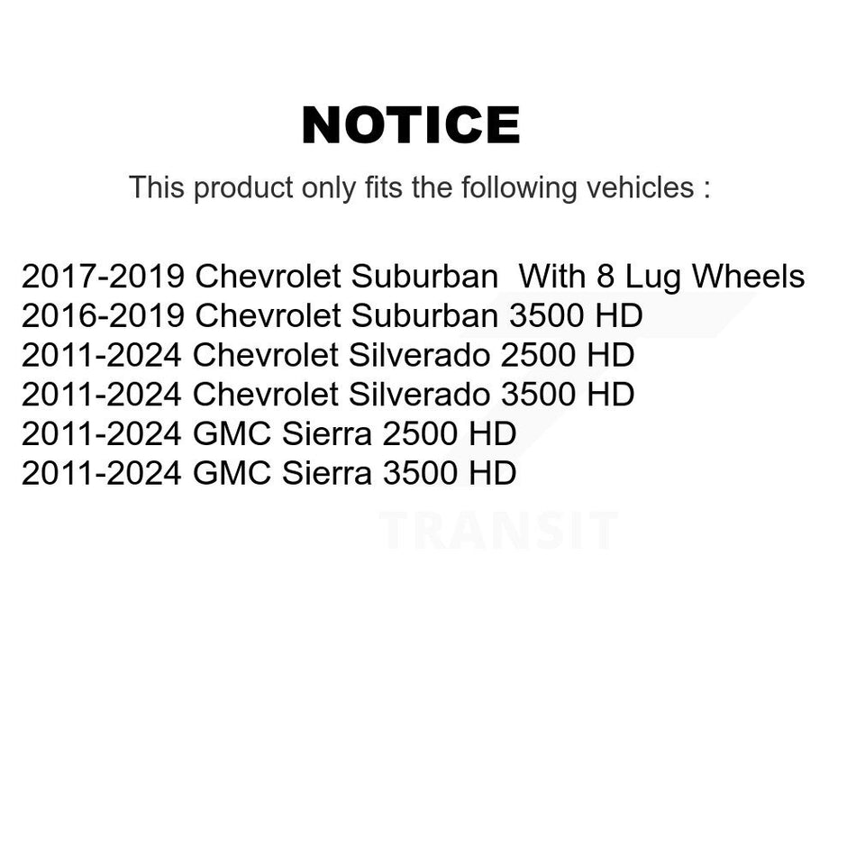 Front Coated Disc Brake Rotor (1 Piece Only) GCR-580875 For GMC Chevrolet Sierra 2500 HD Silverado