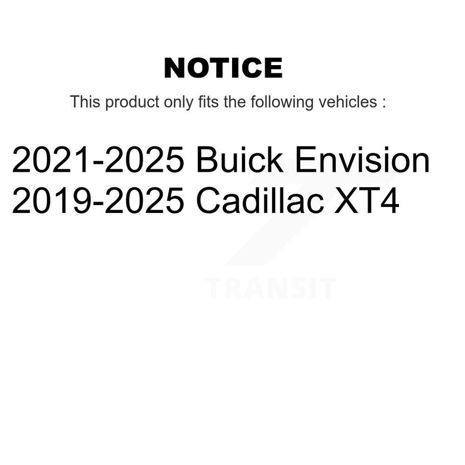 Rear Coated Disc Brake Rotor (1 Piece Only) GCR-582459 For Cadillac XT4 Buick Envision