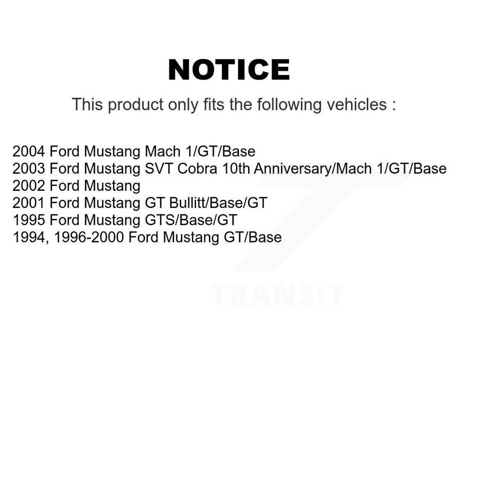 Rear Coated Disc Brake Rotor (1 Piece Only) GCR-66448 For Ford Mustang