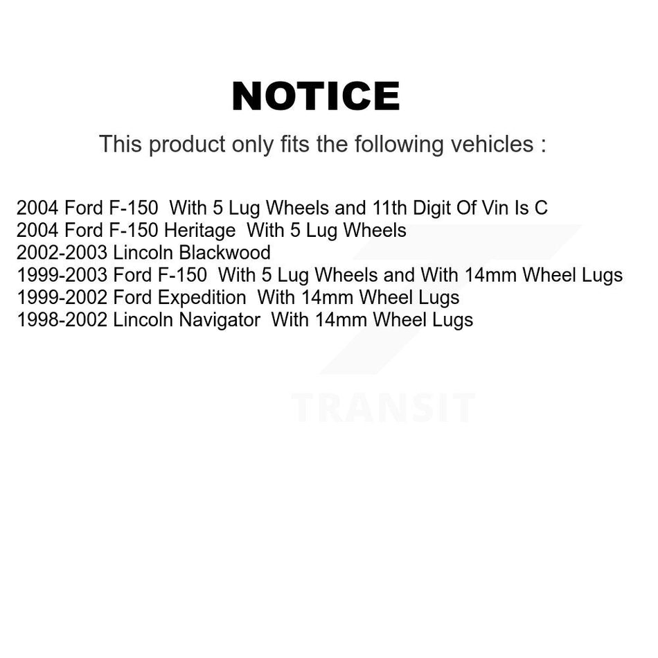 Rear Coated Disc Brake Rotor (1 Piece Only) GCR-66947 For Ford F-150 Heritage Expedition Lincoln