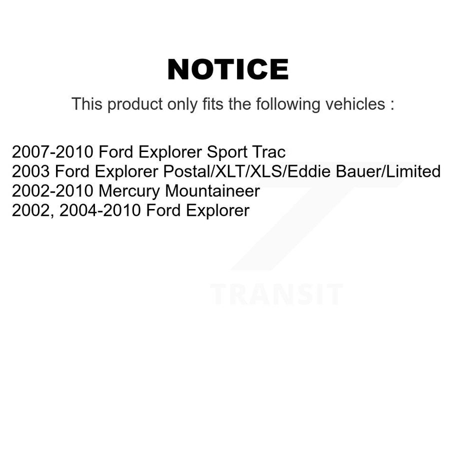 Rear Coated Disc Brake Rotor (1 Piece Only) GCR-680026 For Ford Explorer Sport Trac Mercury