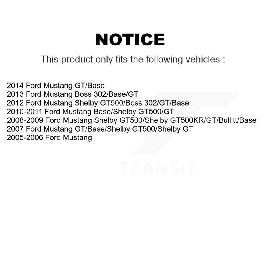 Rear Coated Disc Brake Rotor (1 Piece Only) GCR-680318 For Ford Mustang