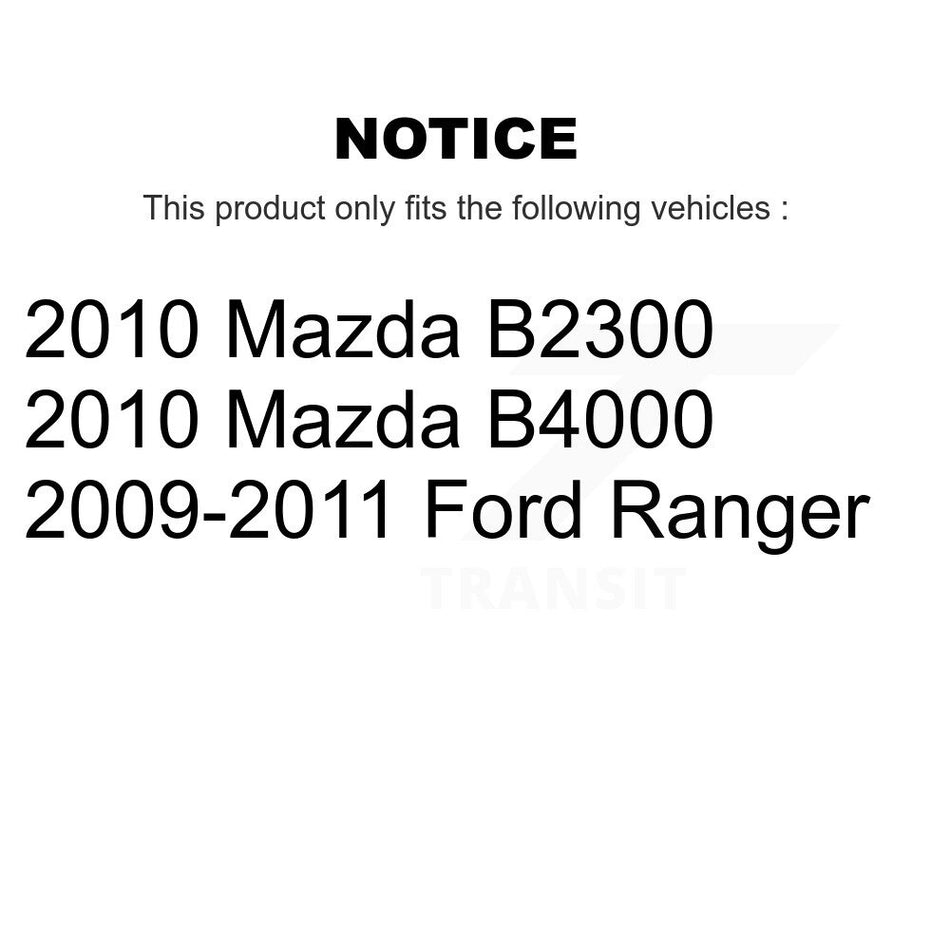 Rear Coated Disc Brake Rotor (1 Piece Only) GCR-680898 For Ford Ranger Mazda B2300 B4000