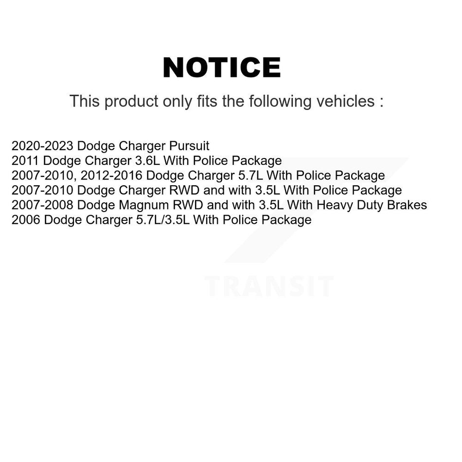 Rear Coated Disc Brake Rotor (1 Piece Only) GCR-780395 For Dodge Charger Magnum