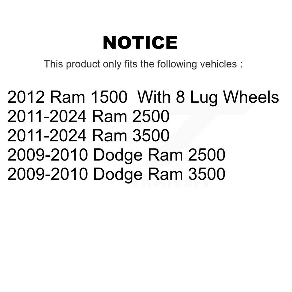 Front Coated Disc Brake Rotor (1 Piece Only) GCR-780736 For Ram 2500 3500 1500 Dodge