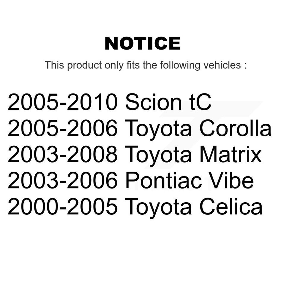 Rear Coated Disc Brake Rotor (1 Piece Only) GCR-96933 For Toyota Matrix Corolla Pontiac Vibe Celica
