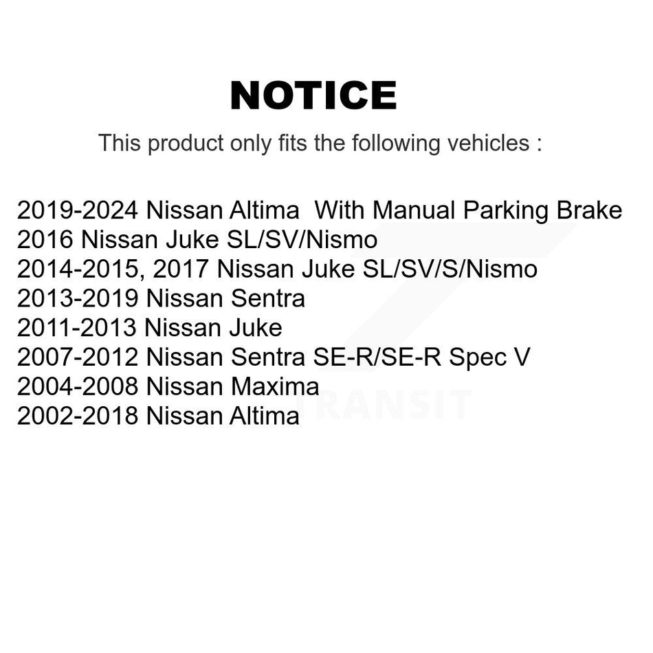 Rear Coated Disc Brake Rotor (1 Piece Only) GCR-980070 For Nissan Sentra Altima Juke Maxima