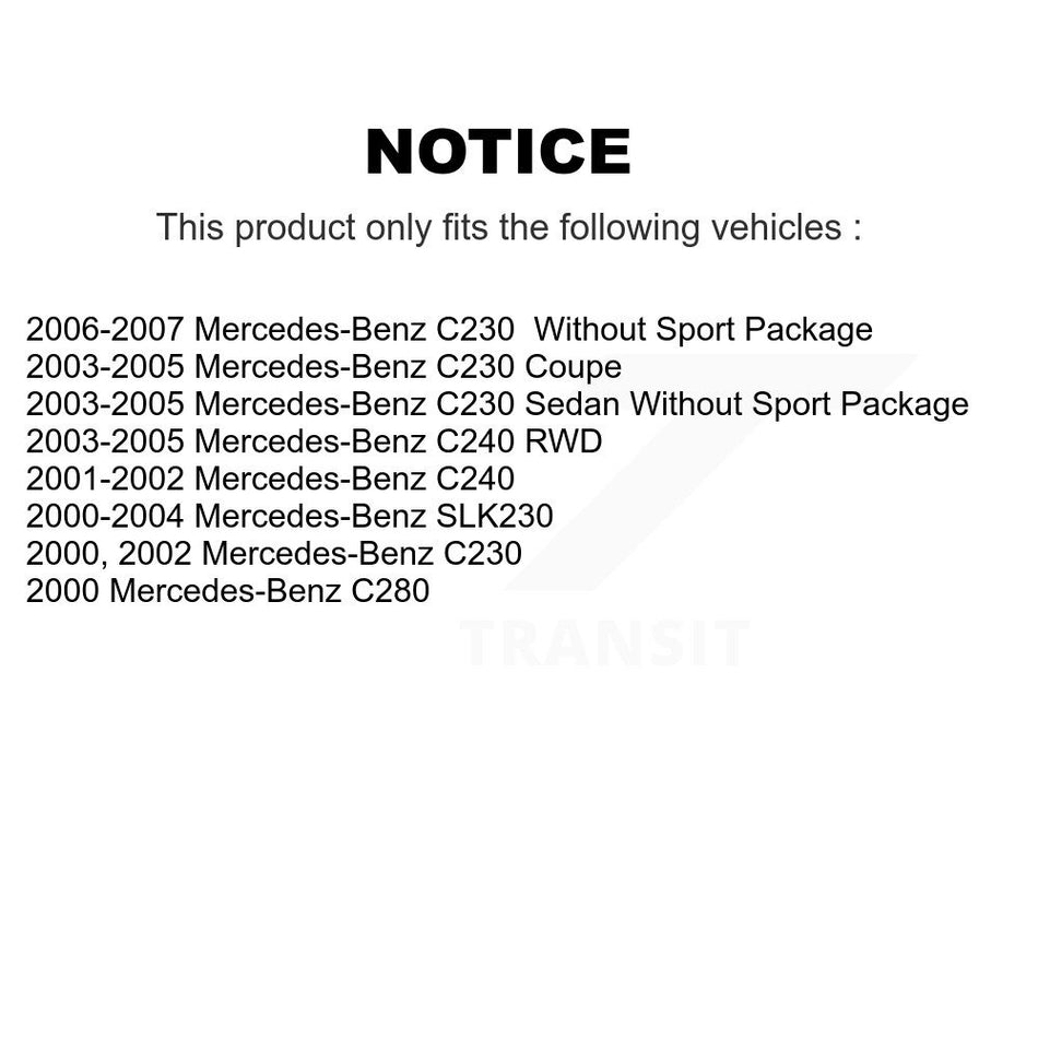 Front Coated Disc Brake Rotor (1 Piece Only) GCR-980101 For Mercedes-Benz C230 C240 SLK230 C280