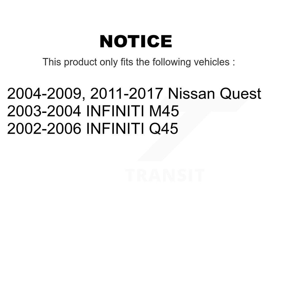 Front Coated Disc Brake Rotor (1 Piece Only) GCR-980116 For Nissan Quest INFINITI Q45 M45