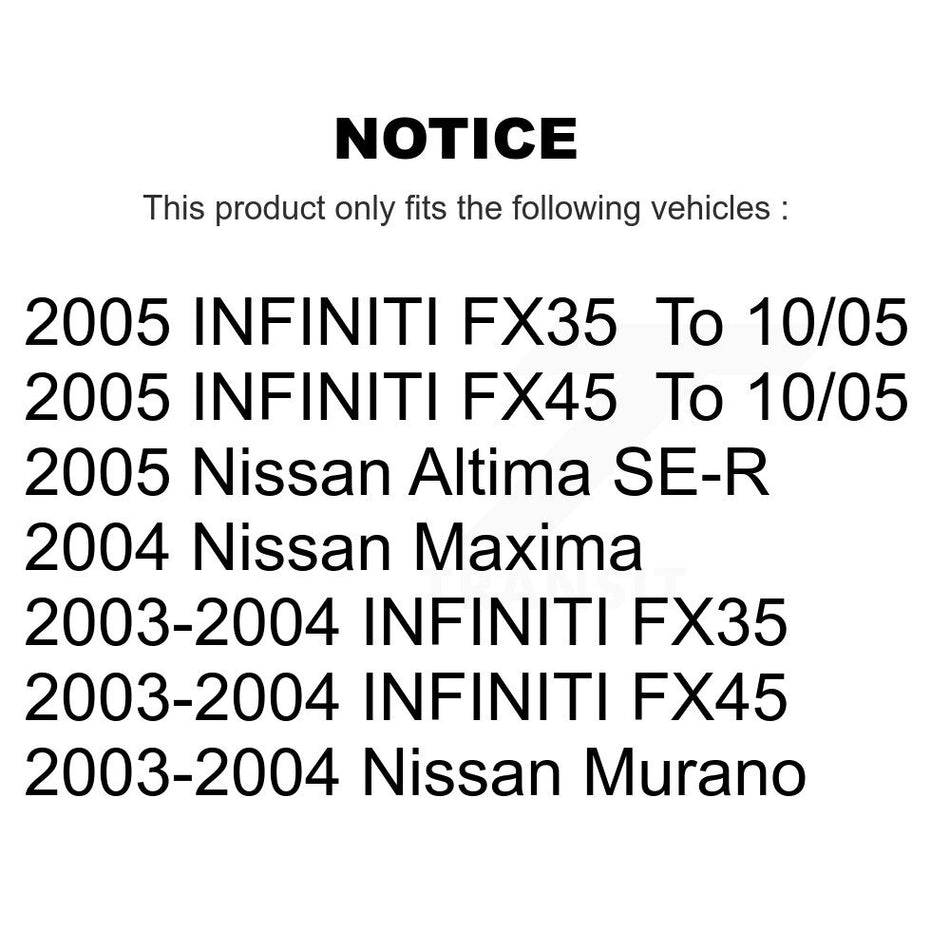 Front Coated Disc Brake Rotor (1 Piece Only) GCR-980225 For Nissan Altima Murano INFINITI Maxima