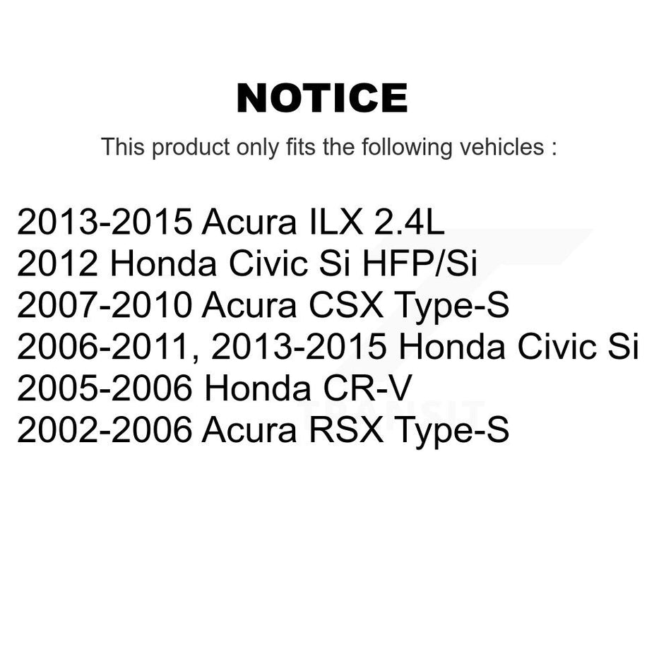 Front Coated Disc Brake Rotor (1 Piece Only) GCR-980317 For Honda Civic Acura CR-V CSX ILX RSX