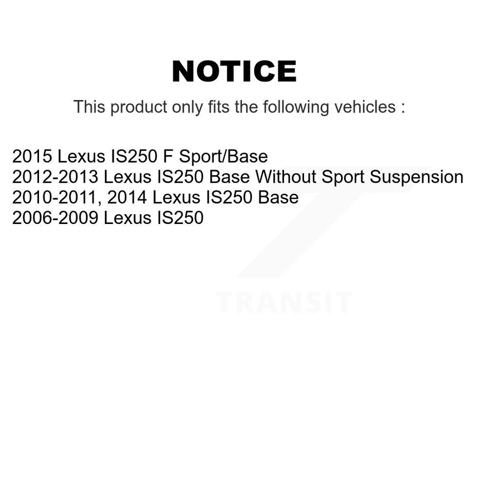 Rear Coated Disc Brake Rotor (1 Piece Only) GCR-980489 For Lexus IS250