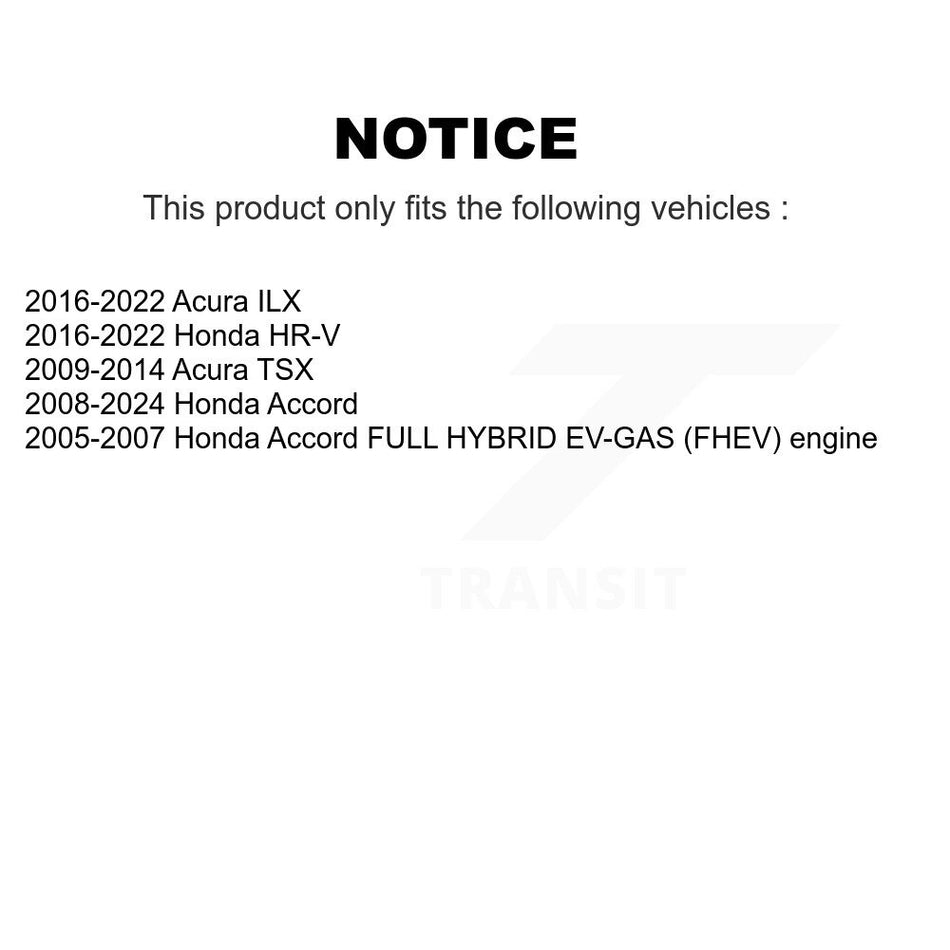 Rear Coated Disc Brake Rotor (1 Piece Only) GCR-980577 For Honda Accord HR-V Acura ILX TSX