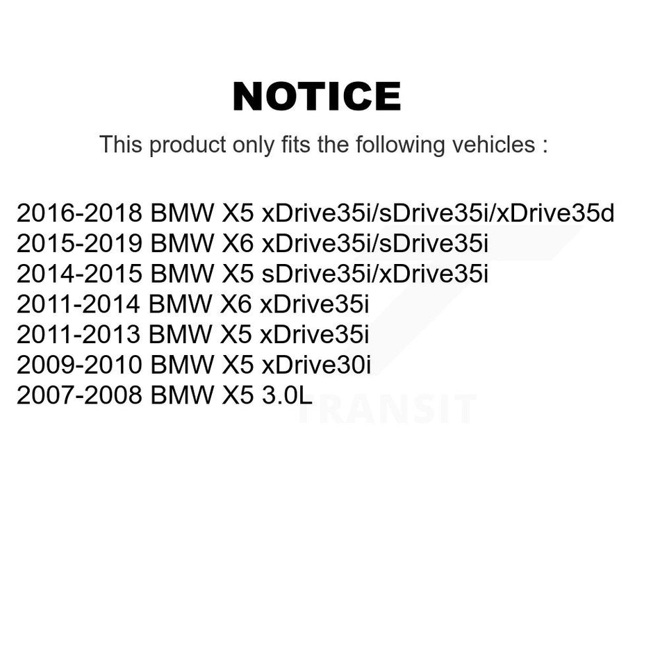 Front Coated Disc Brake Rotor (1 Piece Only) GCR-980590 For BMW X5 X6