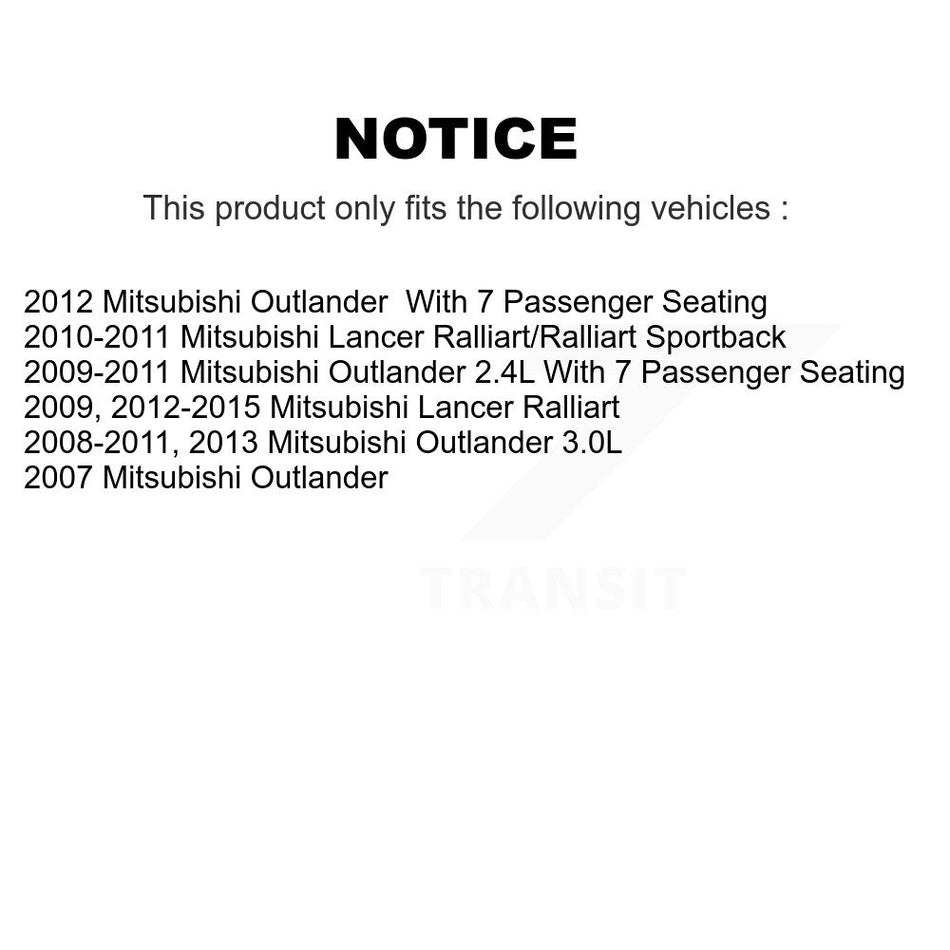 Rear Coated Disc Brake Rotor (1 Piece Only) GCR-980594 For Mitsubishi Lancer Outlander