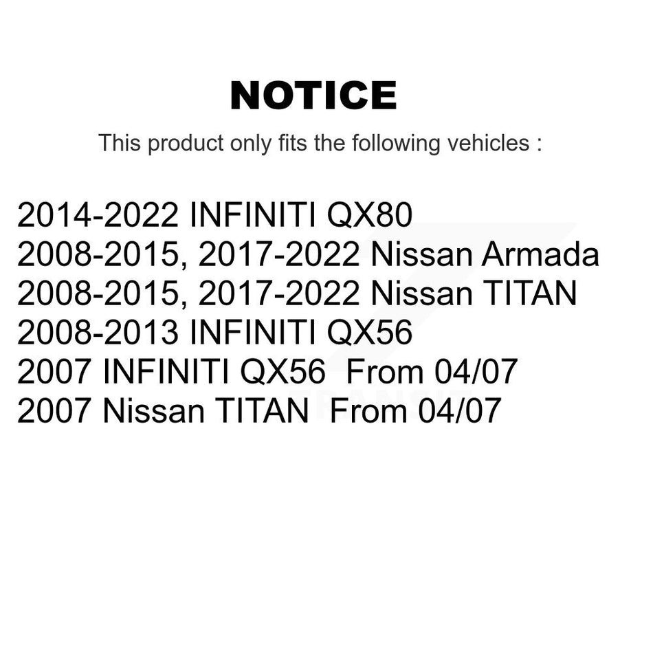 Front Disc Brake Rotor GCR-980630 For Nissan TITAN Armada INFINITI QX80 QX56