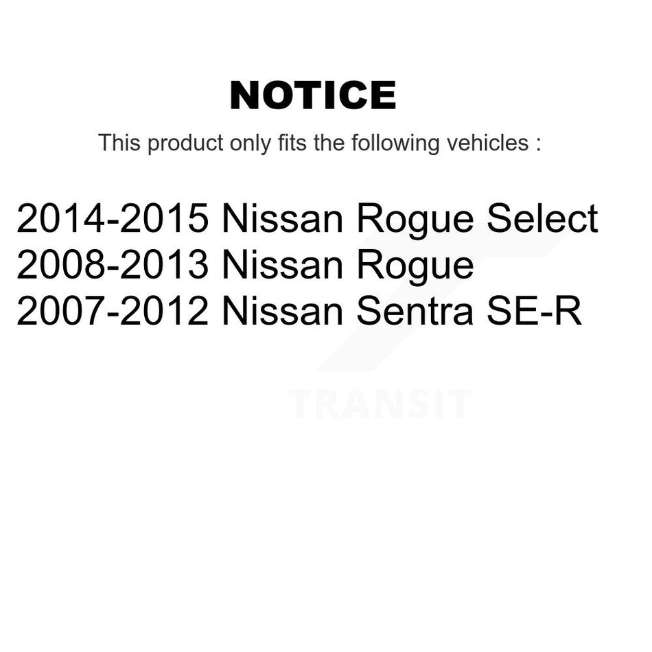Front Coated Disc Brake Rotor (1 Piece Only) GCR-980637 For Nissan Rogue Sentra Select
