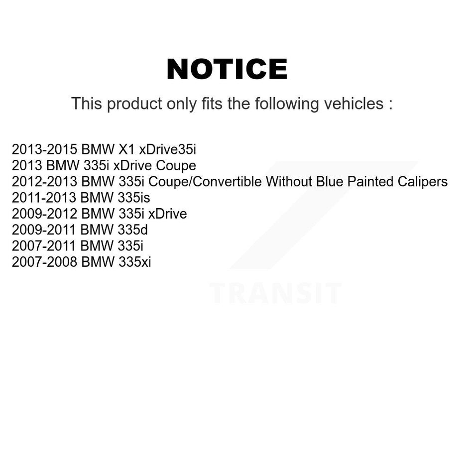 Front Coated Disc Brake Rotor (1 Piece Only) GCR-980650 For BMW X1 335i xDrive 335xi 335is 335d