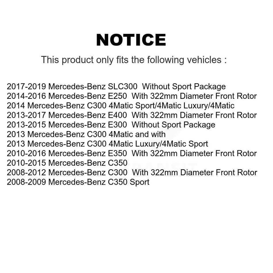 Front Coated Disc Brake Rotor (1 Piece Only) GCR-980799OE For Mercedes-Benz C300 E350 C350 E400 E250