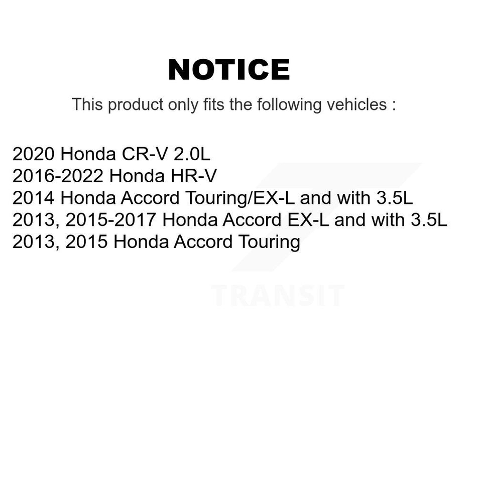 Front Coated Disc Brake Rotor (1 Piece Only) GCR-981037 For Honda HR-V Accord CR-V