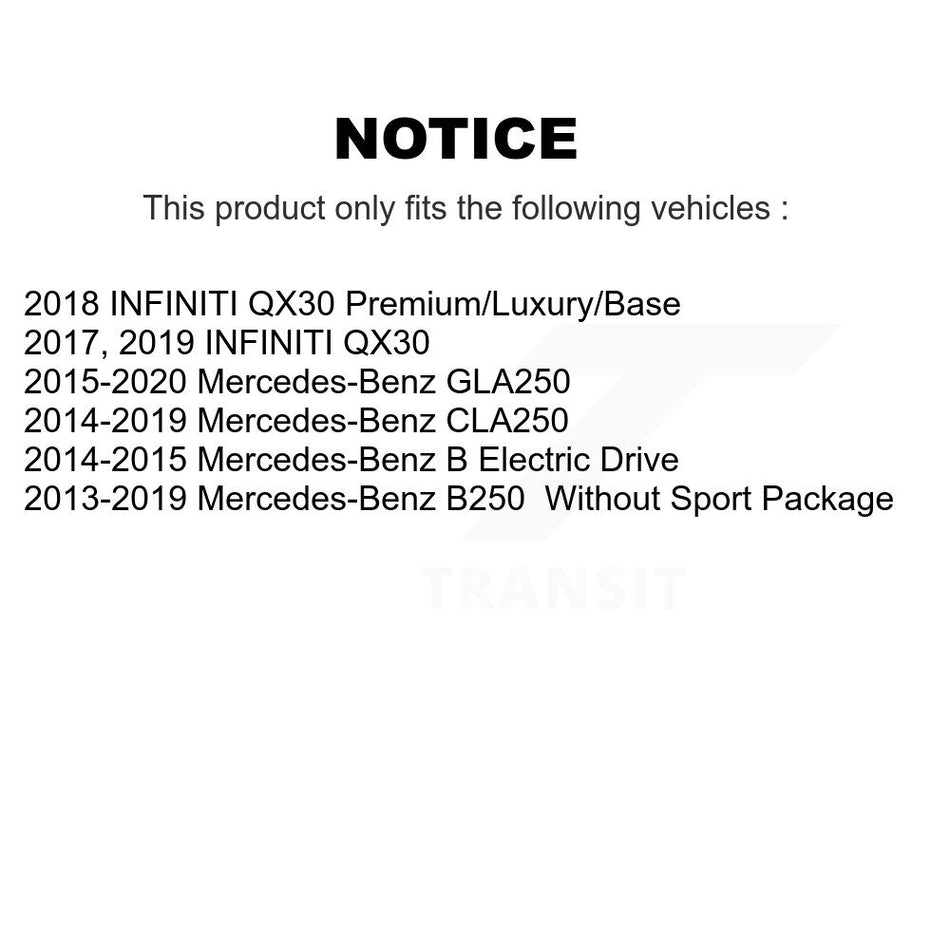 Front Coated Disc Brake Rotor (1 Piece Only) GCR-981775 For Mercedes-Benz GLA250 CLA250 B250 QX30 B