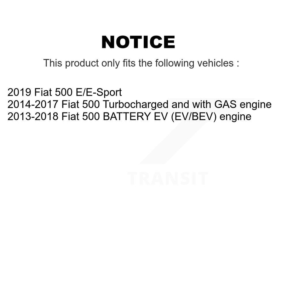 Rear Coated Disc Brake Rotor (1 Piece Only) GCR-981788 For Fiat 500