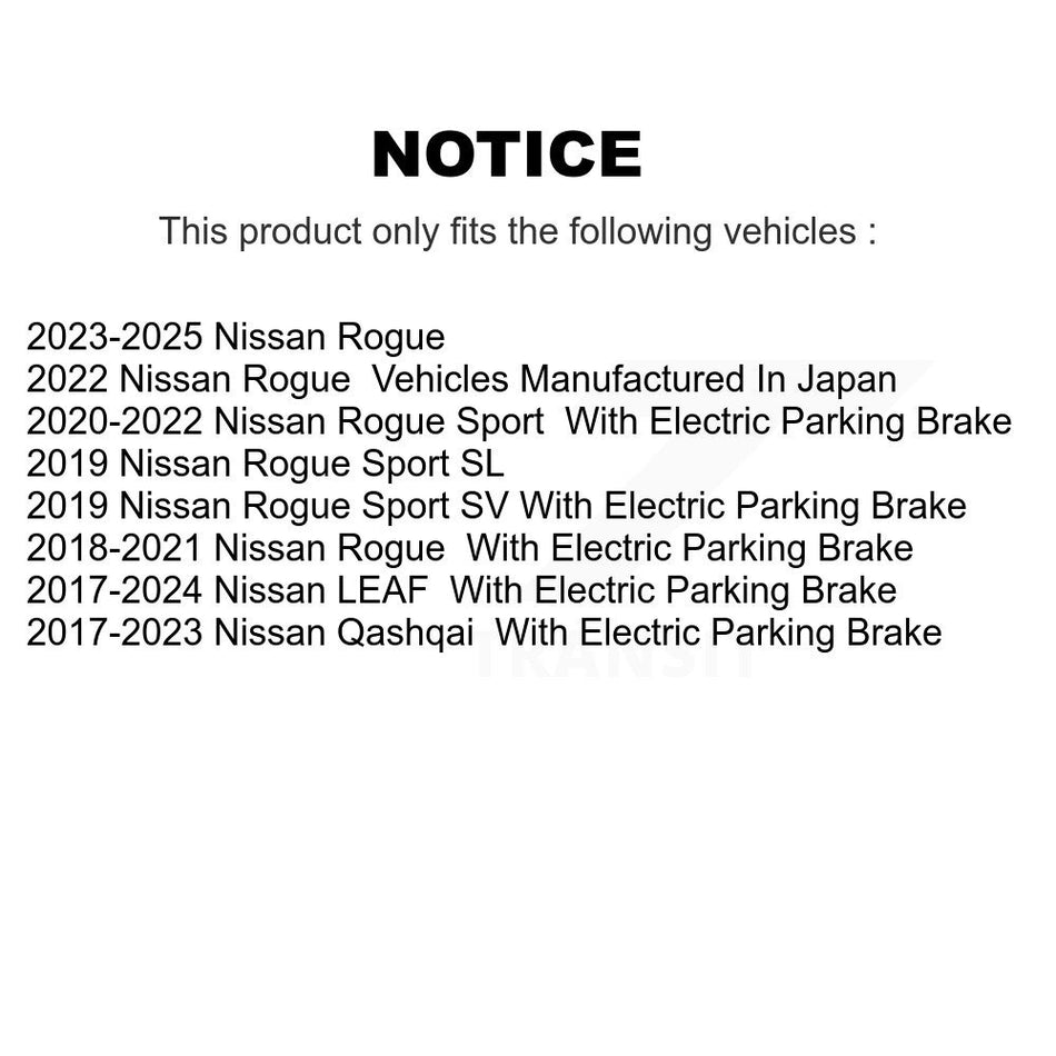 Rear Coated Disc Brake Rotor (1 Piece Only) GCR-981814 For Nissan Rogue Qashqai Sport LEAF