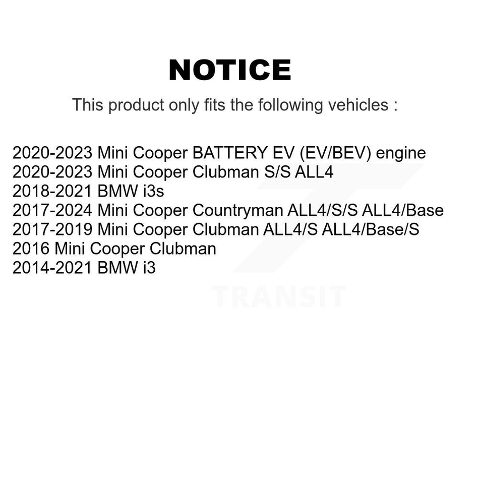 Rear Coated Disc Brake Rotor (1 Piece Only) GCR-982069 For Mini Cooper Countryman Clubman BMW i3 i3s