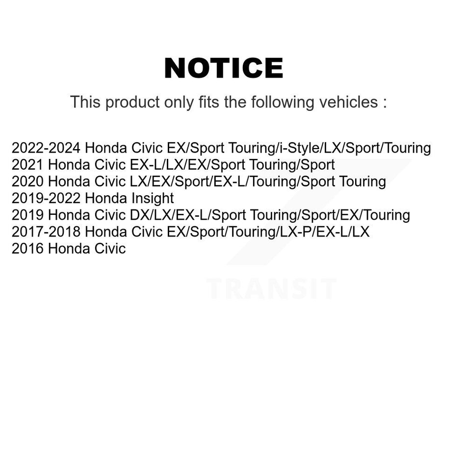 Rear Coated Disc Brake Rotor (1 Piece Only) GCR-982073 For Honda Civic Insight