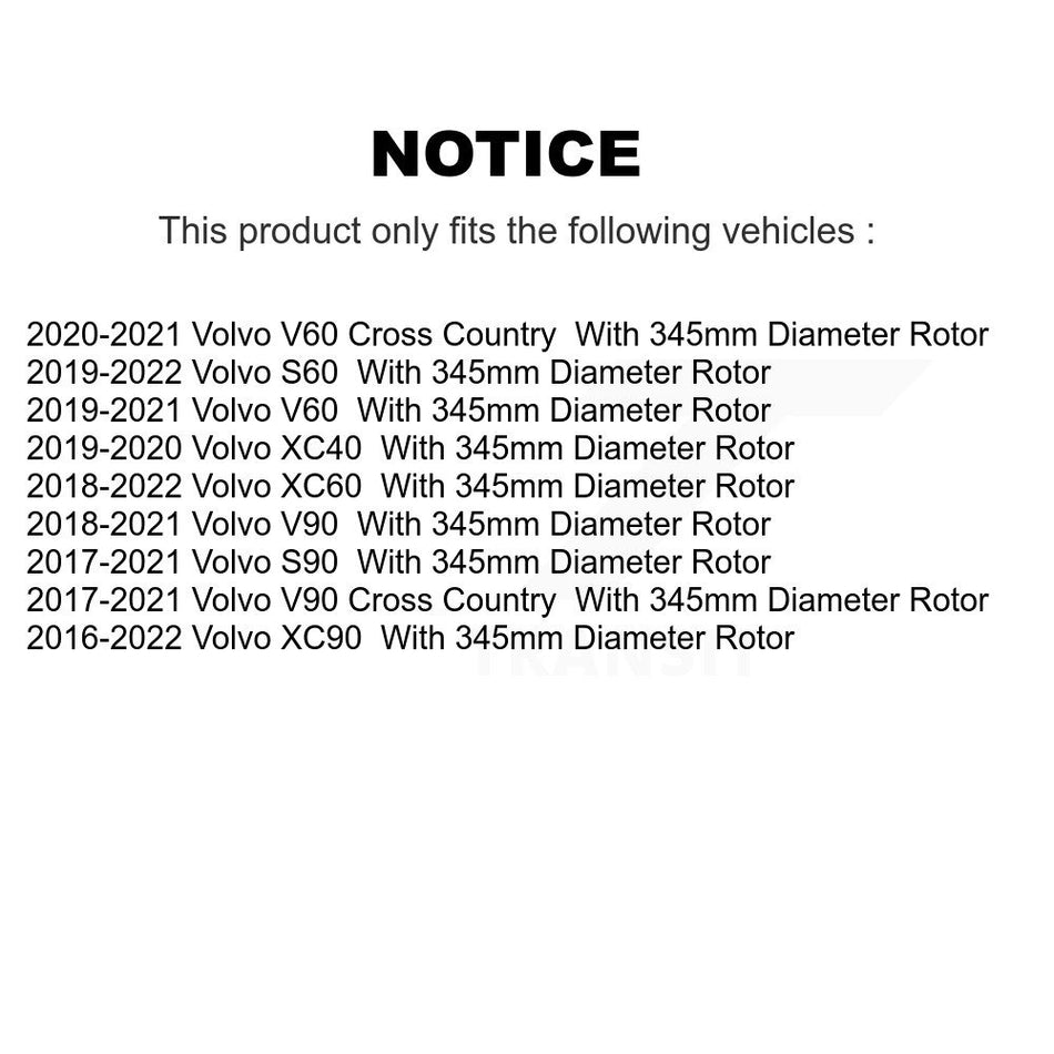 Front Disc Brake Rotor GCR-982110 For Volvo XC90 XC60 XC40 S90 S60 V90 Cross Country V60 C40 Recharge