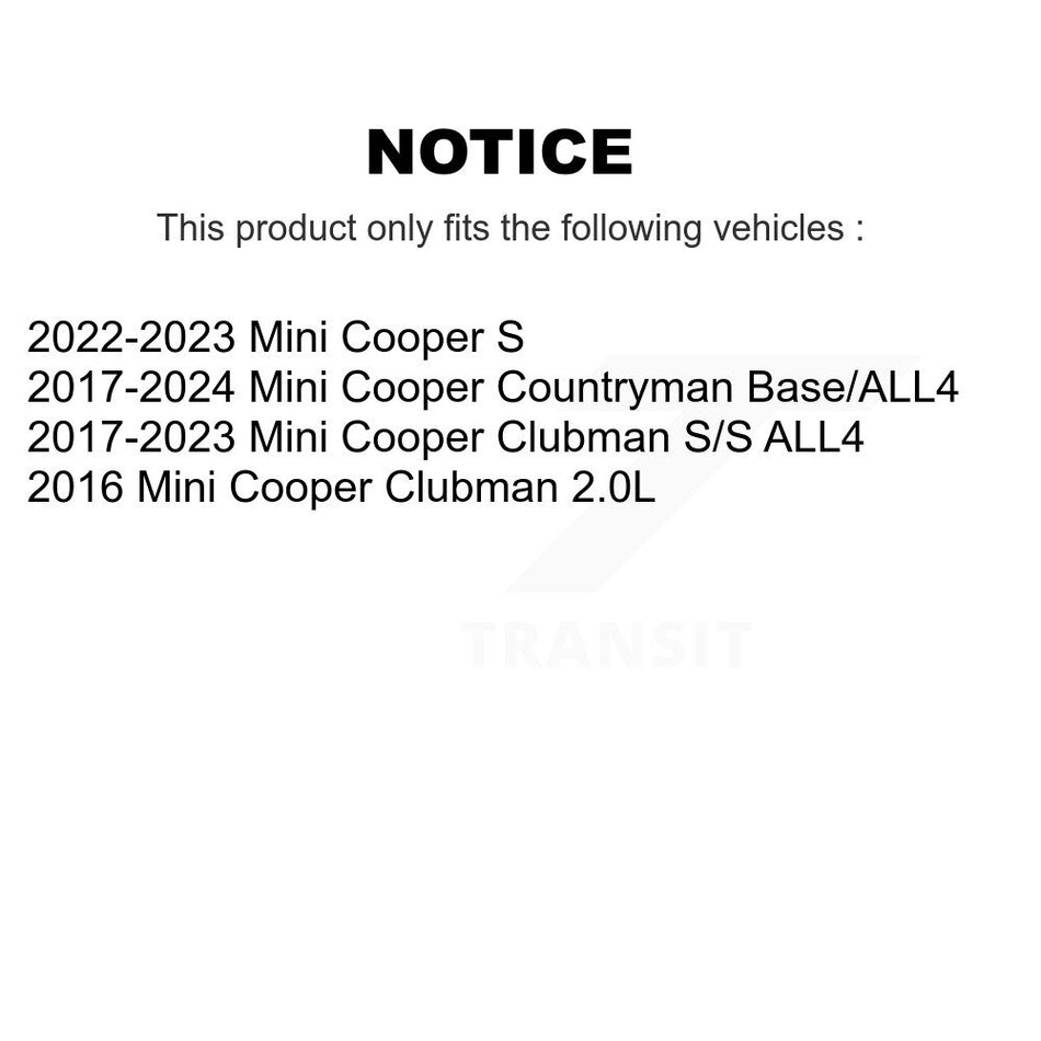 Front Coated Disc Brake Rotor (1 Piece Only) GCR-982126 For Mini Cooper Countryman Clubman