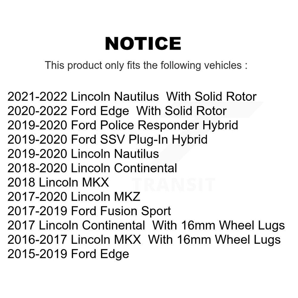 Rear Disc Brake Rotor GCR-G8157 For Ford Edge Fusion Lincoln MKX MKZ Nautilus Continental Police Responder Hybrid SSV Plug-In