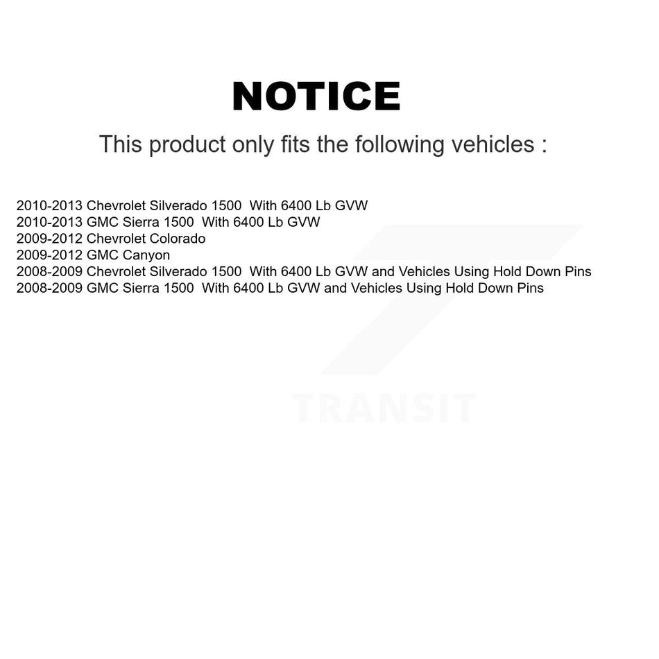Rear Drum Brake Wheel Cylinder Pair For Chevrolet Silverado 1500 GMC Sierra Colorado Canyon K14-100043