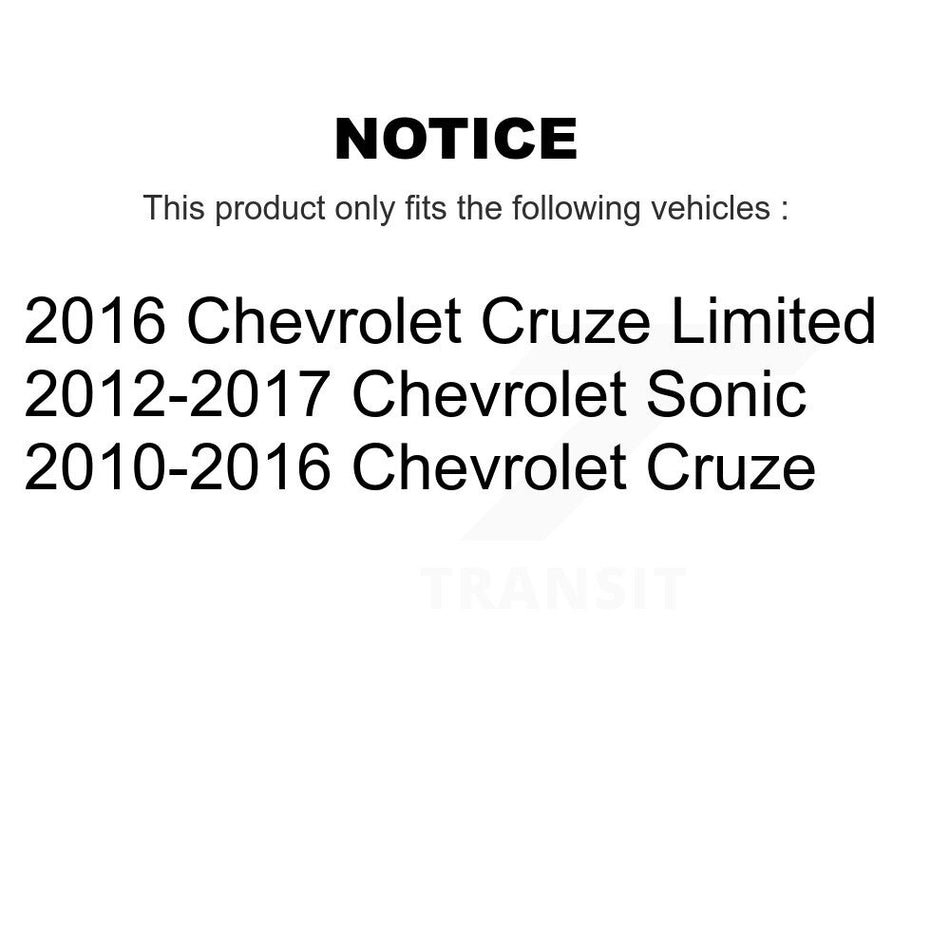 Rear Drum Brake Wheel Cylinder Pair For Chevrolet Cruze Sonic Limited K14-100113