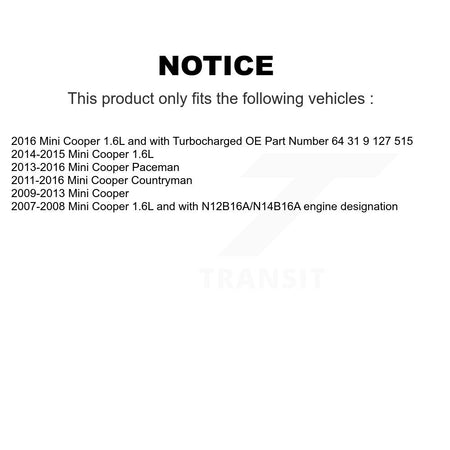 Cabin Air Filter (2 Pack) For Mini Cooper Countryman Paceman K54-100017