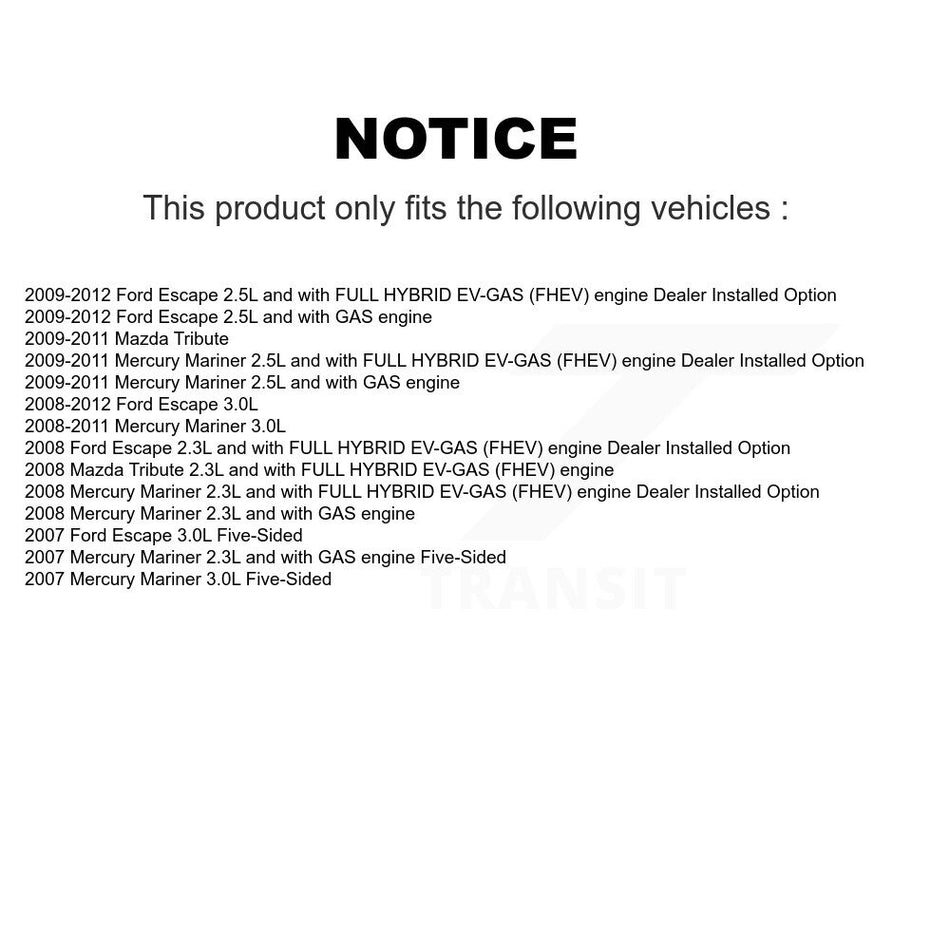 Cabin Air Filter (2 Pack) For Ford Escape Mazda Tribute Mercury Mariner K54-100030