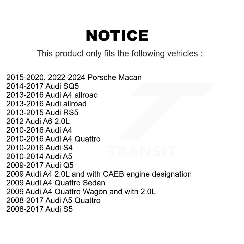 Cabin Air Filter (2 Pack) For Audi Q5 Porsche Macan A4 Quattro A5 S4 S5 SQ5 allroad RS5 K54-100032