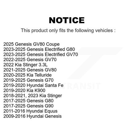 Cabin Air Filter (2 Pack) For Hyundai Santa Fe Kia Genesis Telluride GV70 G70 Stinger G80 K54-100114
