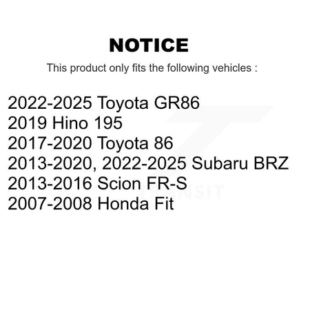 Cabin Air Filter (2 Pack) For Honda Fit Subaru BRZ Scion FR-S Toyota 86 GR86 Hino 195 K54-100131