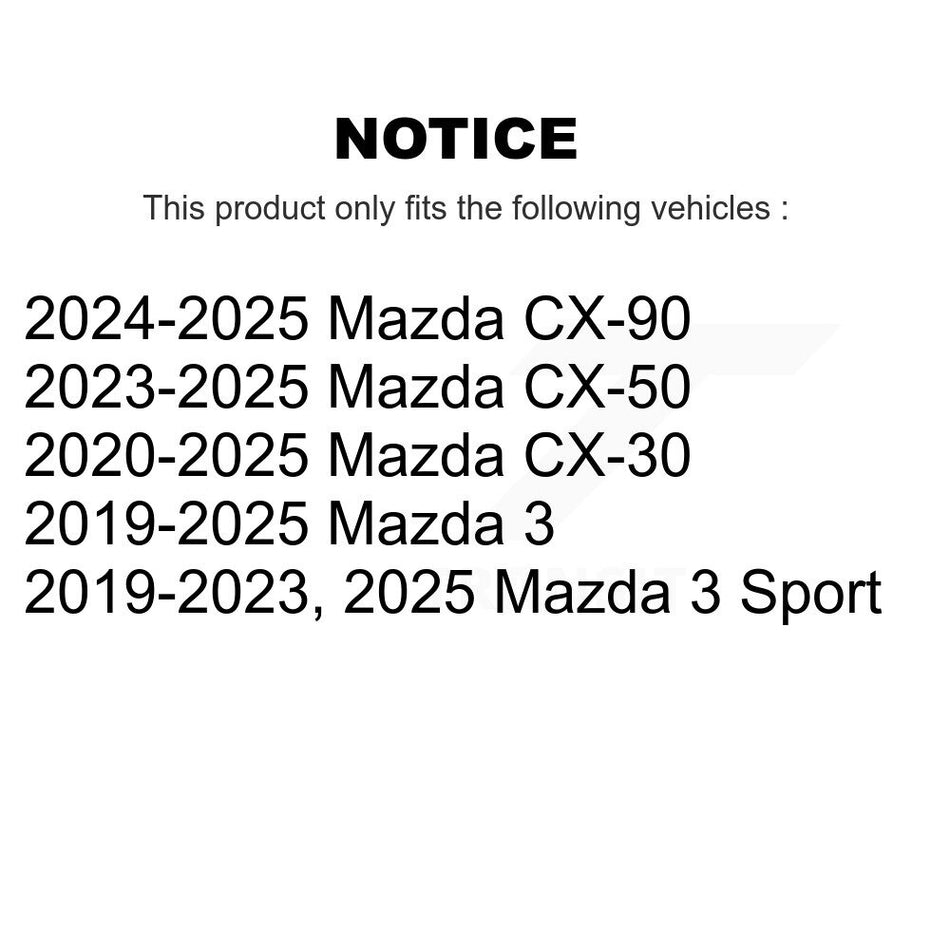 Cabin Air Filter (2 Pack) For Mazda 3 CX-30 CX-50 CX-90 Sport K54-101685