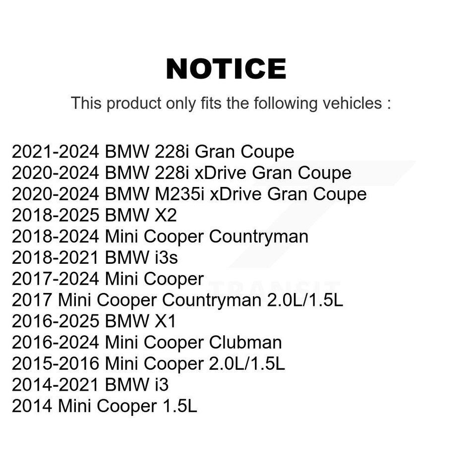 Cabin Air Filter (2 Pack) For Mini BMW Cooper X1 Countryman X2 Clubman i3 228i xDrive i3s K54-101694