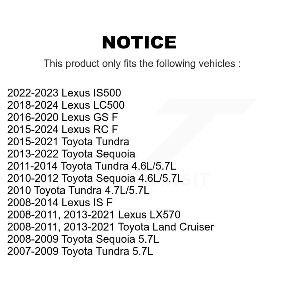 Engine Cartridge Oil Filter (2 Pack) For Toyota Tundra Sequoia Lexus LX570 LC500 IS F RC K56-100023