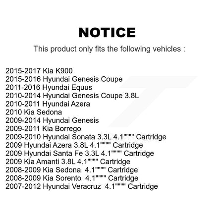 Engine Cartridge Oil Filter (2 Pack) For Hyundai Santa Fe Genesis Coupe Sonata Kia Sedona K56-100033