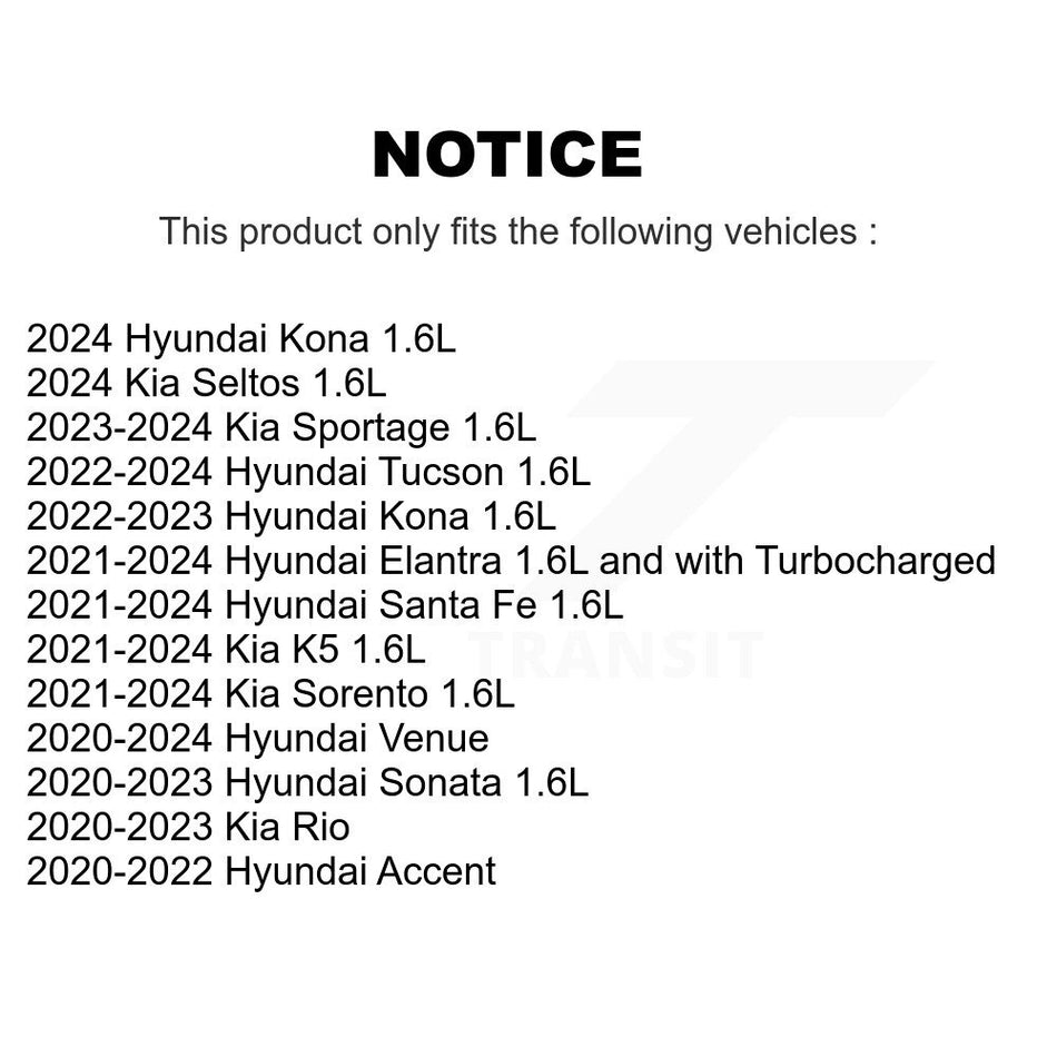 Engine Cartridge Oil Filter (2 Pack) For Hyundai Kia Tucson Elantra Kona Venue Santa Fe K56-100483