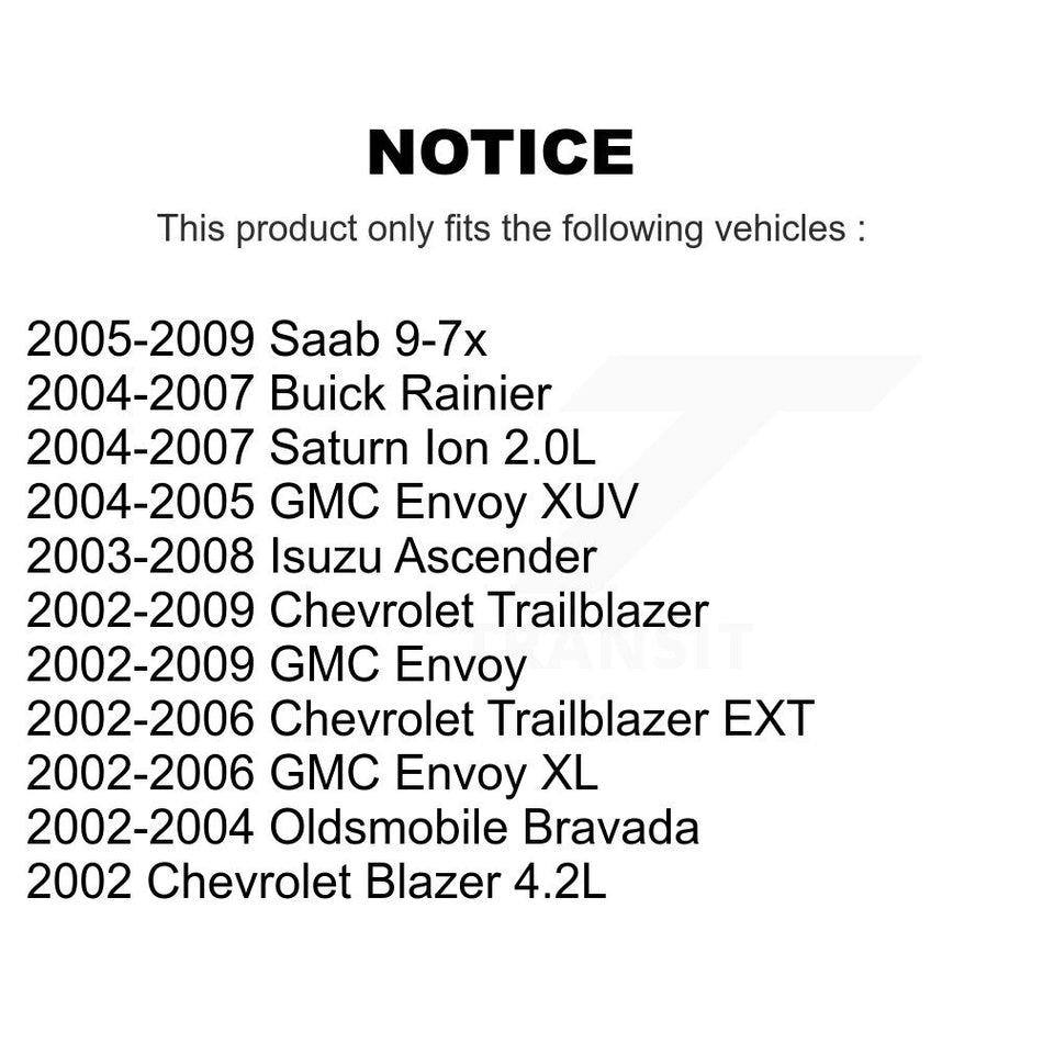 Engine Air Filter (2 Pack) For Chevrolet GMC Saturn Ion Trailblazer Envoy XL EXT Buick K57-100040