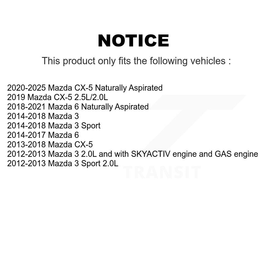 Engine Air Filter (2 Pack) For Mazda CX-5 3 Sport 6 K57-100072