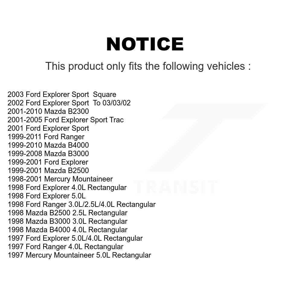 Engine Air Filter (2 Pack) For Ford Ranger Mazda B4000 Explorer Sport Trac B3000 B2300 K57-100117