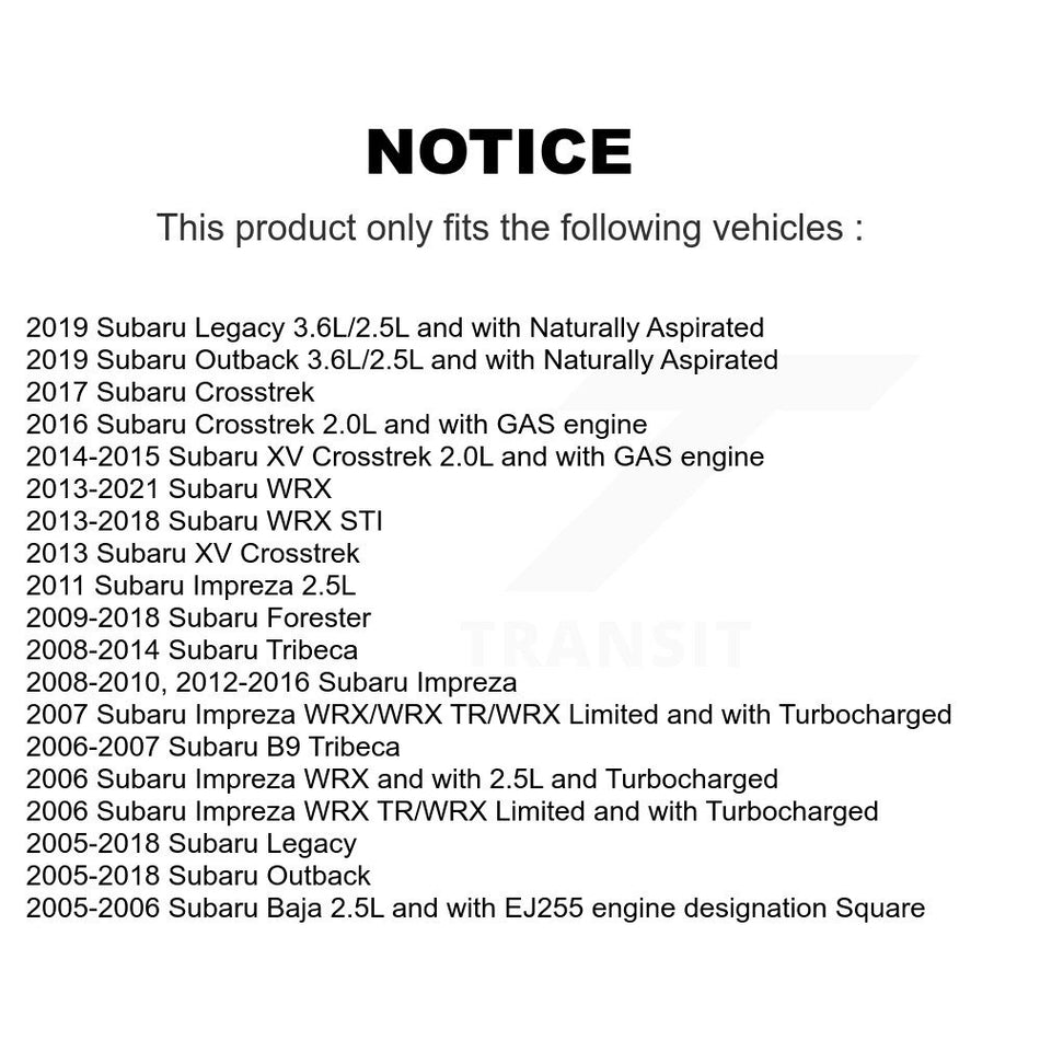 Engine Air Filter (2 Pack) For Subaru Forester Outback Impreza Legacy XV Crosstrek WRX B9 K57-100125