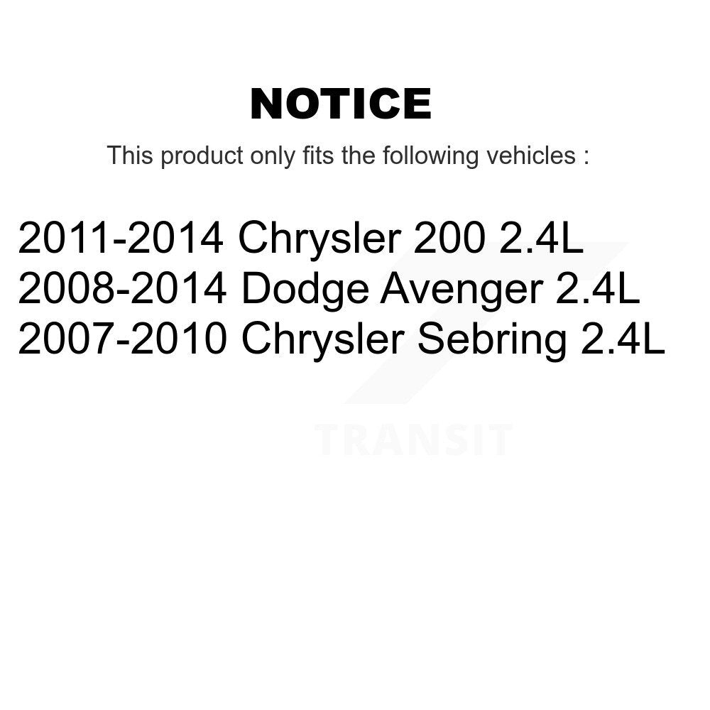 Engine Air Filter (2 Pack) For Chrysler 200 Dodge Avenger Sebring 2.4L K57-100136